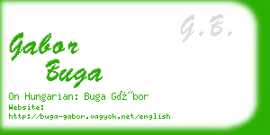 gabor buga business card